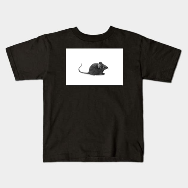 Mono Mouse Kids T-Shirt by Terry Fan